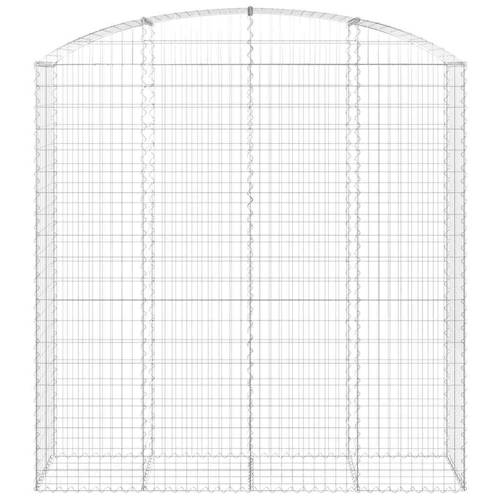 buet gabionkurv 200x50x200/220 cm galvaniseret jern