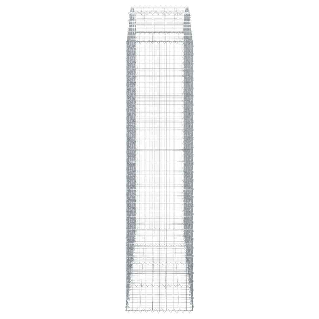 buet gabionkurv 200x50x200/220 cm galvaniseret jern