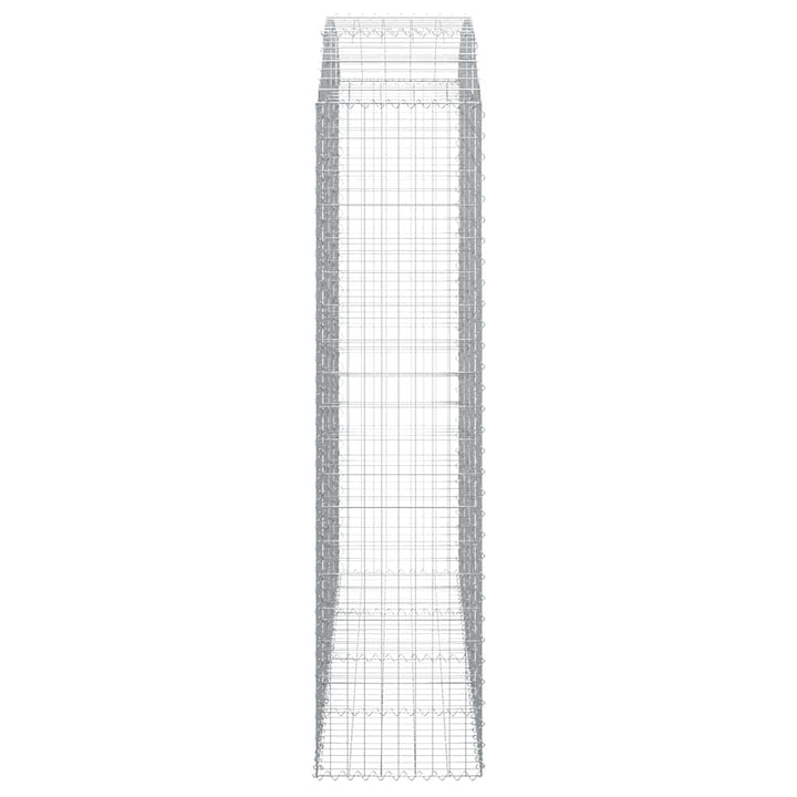 buet gabionkurv 200x50x200/220 cm galvaniseret jern