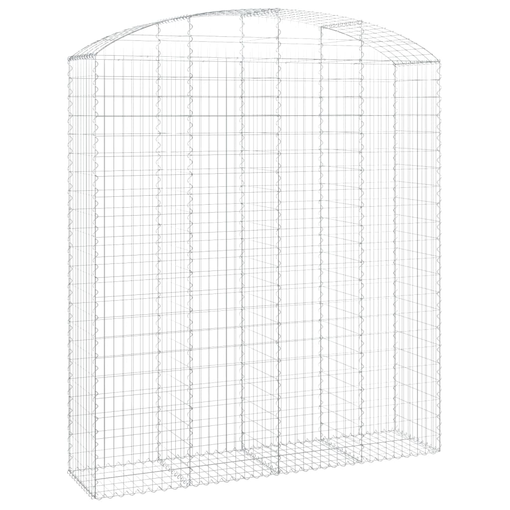 buet gabionkurv 200x50x220/240 cm galvaniseret jern