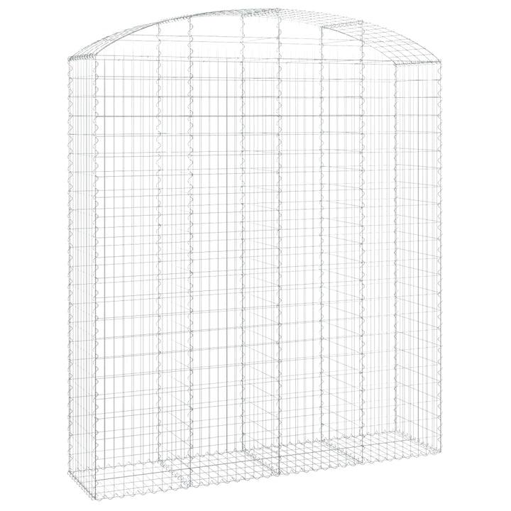 buet gabionkurv 200x50x220/240 cm galvaniseret jern