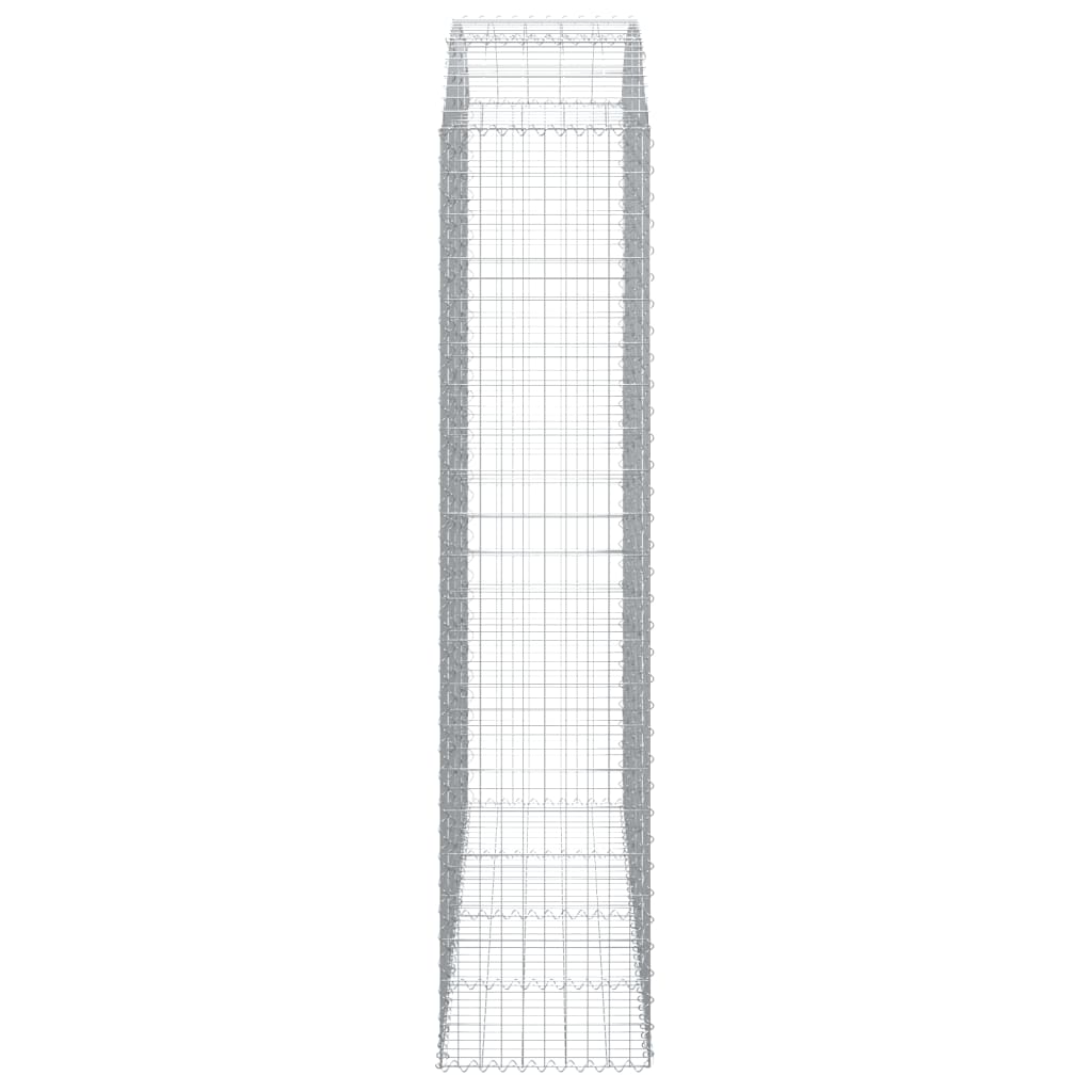 buet gabionkurv 200x50x220/240 cm galvaniseret jern