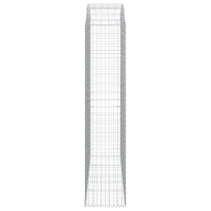 buet gabionkurv 200x50x220/240 cm galvaniseret jern