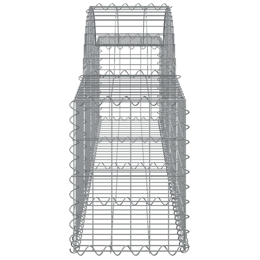 buet gabionkurv 200x30x40/60 cm galvaniseret jern