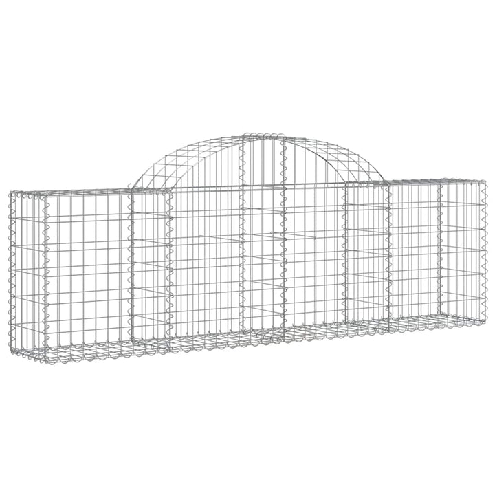 buet gabionkurv 200x30x60/80 cm galvaniseret jern