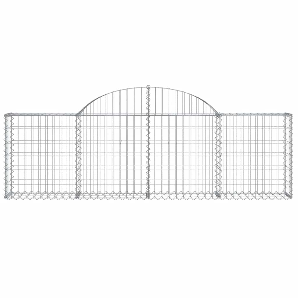buet gabionkurv 200x30x60/80 cm galvaniseret jern