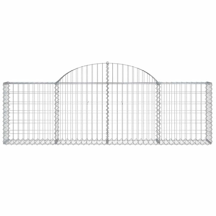 buet gabionkurv 200x30x60/80 cm galvaniseret jern