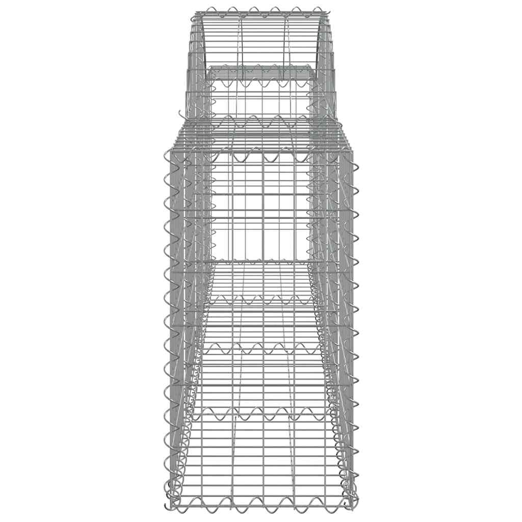 buet gabionkurv 200x30x60/80 cm galvaniseret jern