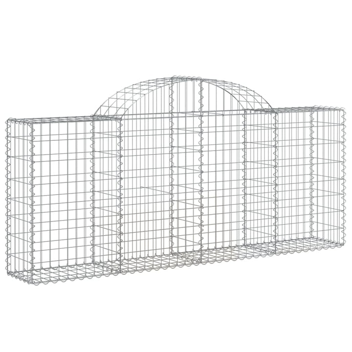 buet gabionkurv 200x30x80/100 cm galvaniseret jern