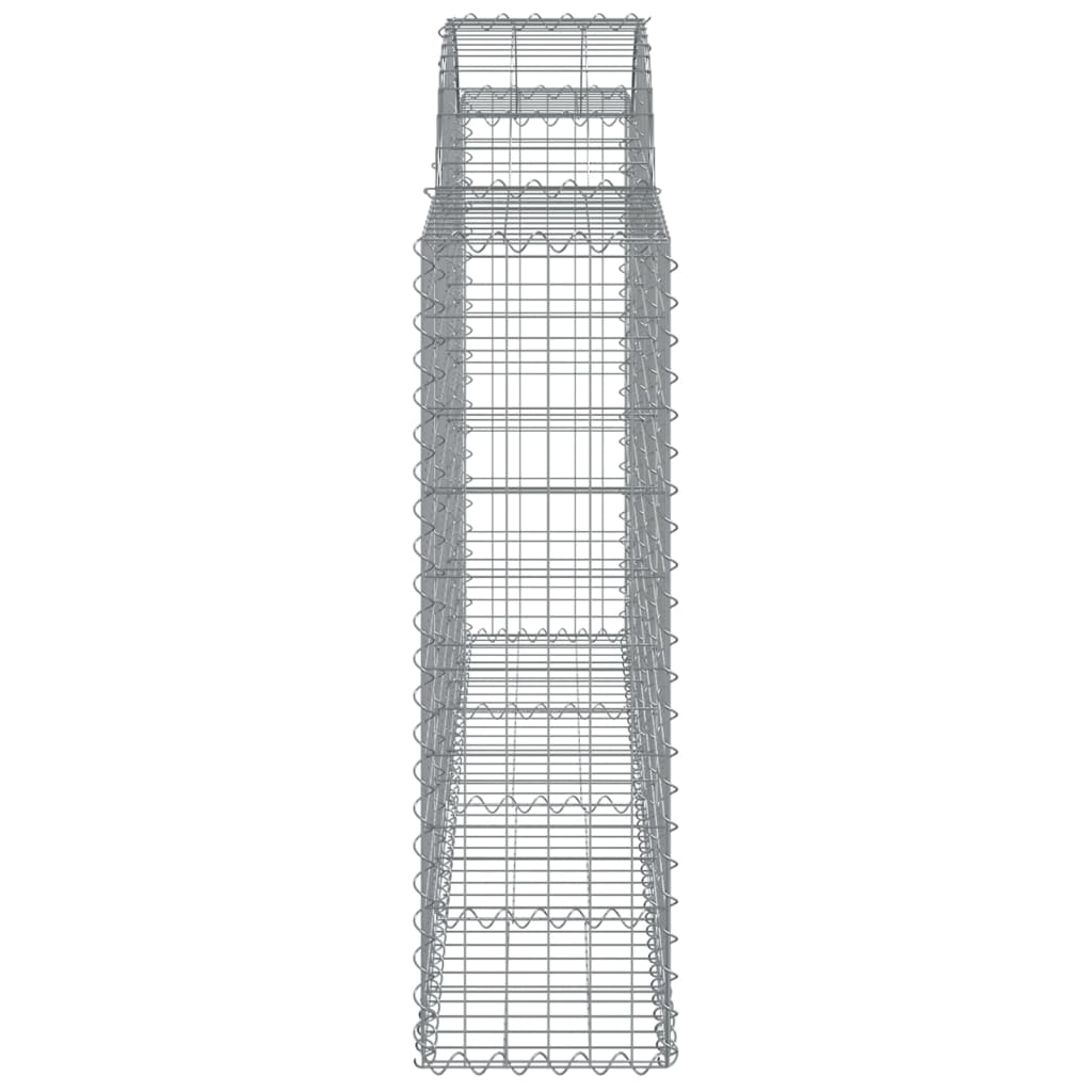 buet gabionkurv 200x30x100/120 cm galvaniseret jern