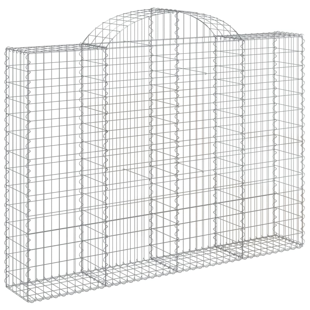 buet gabionkurv 200x30x140/160 cm galvaniseret jern