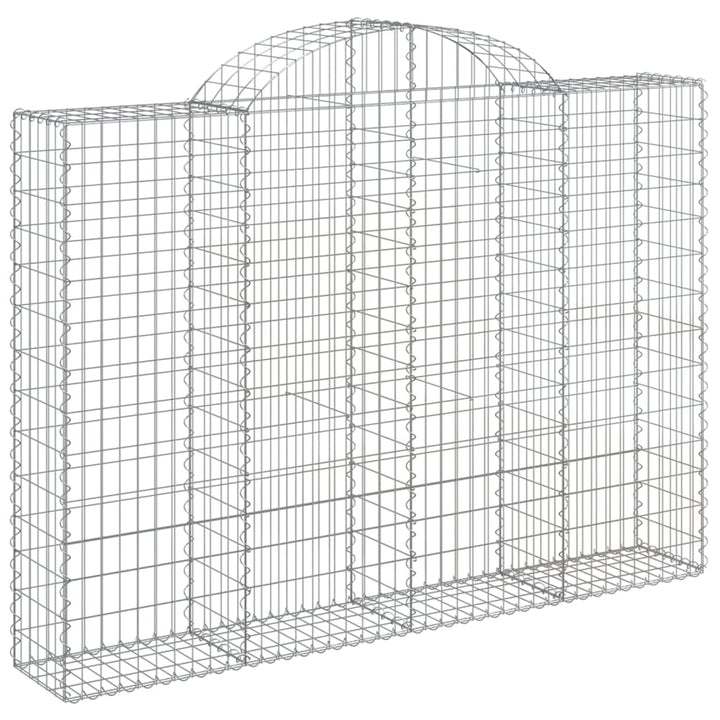 buet gabionkurv 200x30x140/160 cm galvaniseret jern