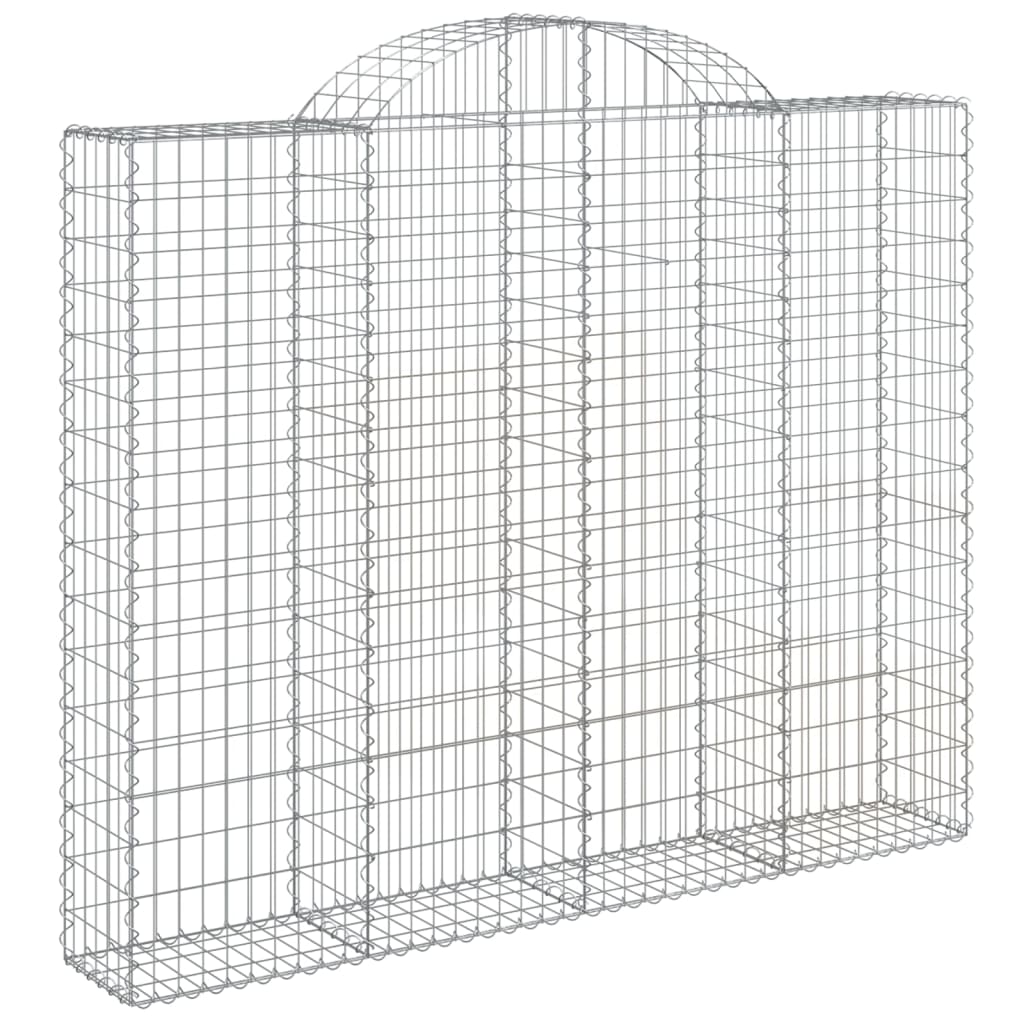 buet gabionkurv 200x30x160/180 cm galvaniseret jern