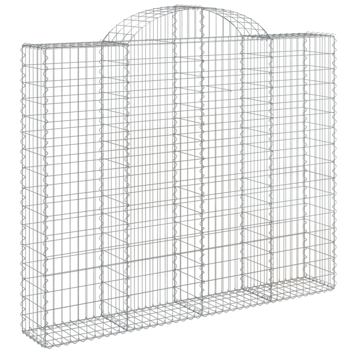 buet gabionkurv 200x30x160/180 cm galvaniseret jern