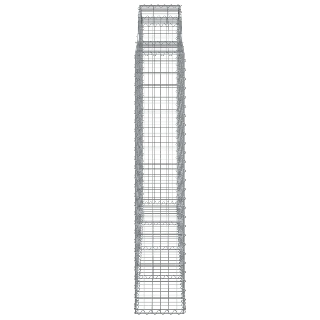 buet gabionkurv 200x30x160/180 cm galvaniseret jern