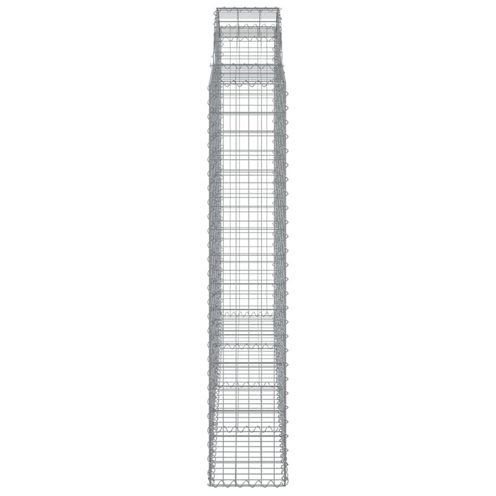 buet gabionkurv 200x30x160/180 cm galvaniseret jern