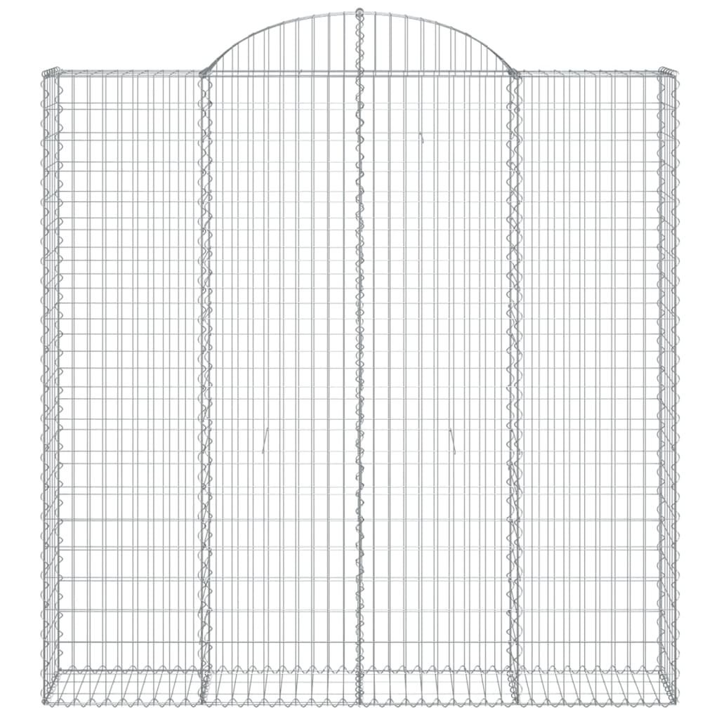 buet gabionkurv 200x30x200/220 cm galvaniseret jern