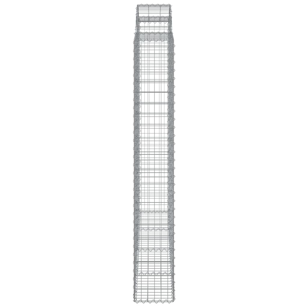 buet gabionkurv 200x30x200/220 cm galvaniseret jern