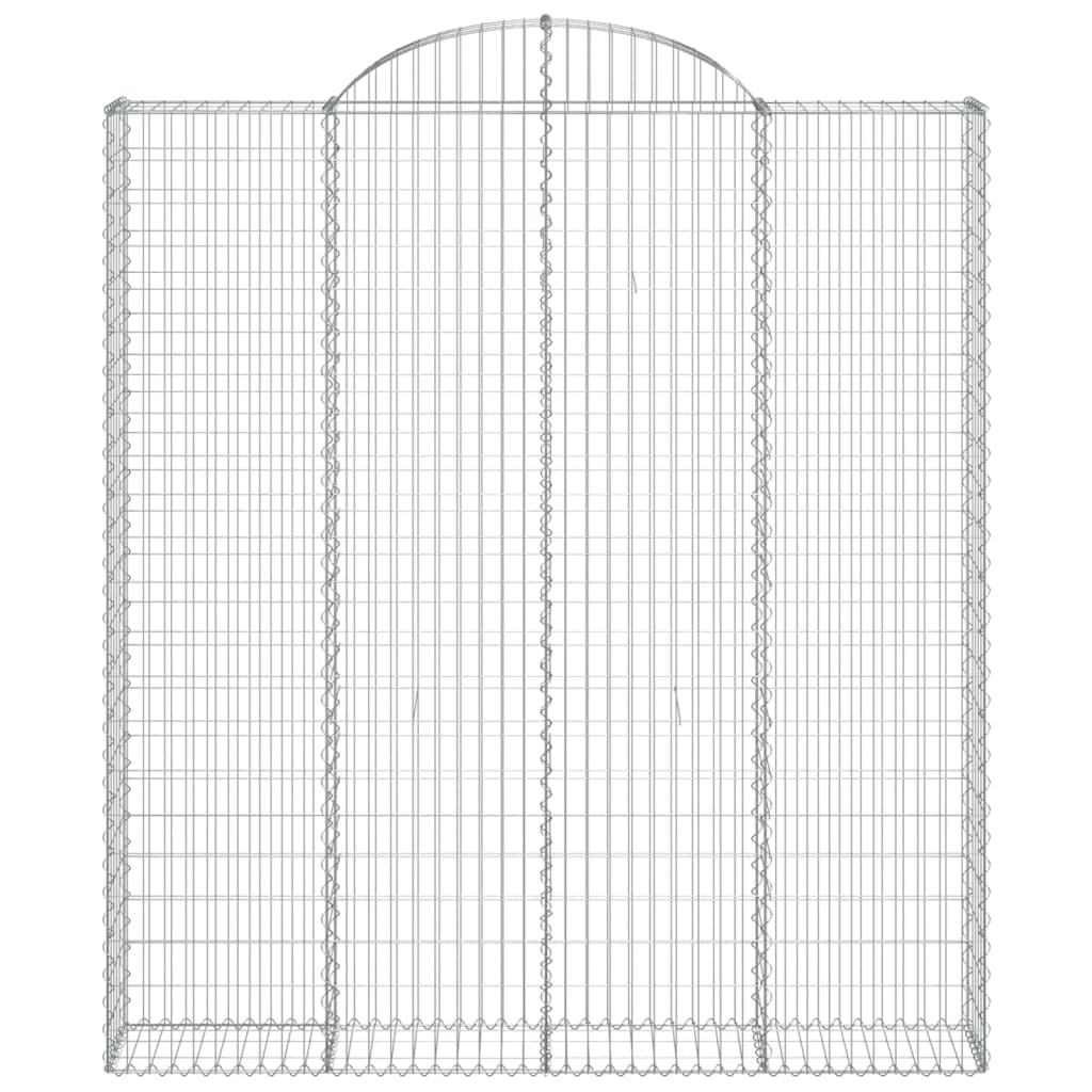 buet gabionkurv 200x30x220/240 cm galvaniseret jern