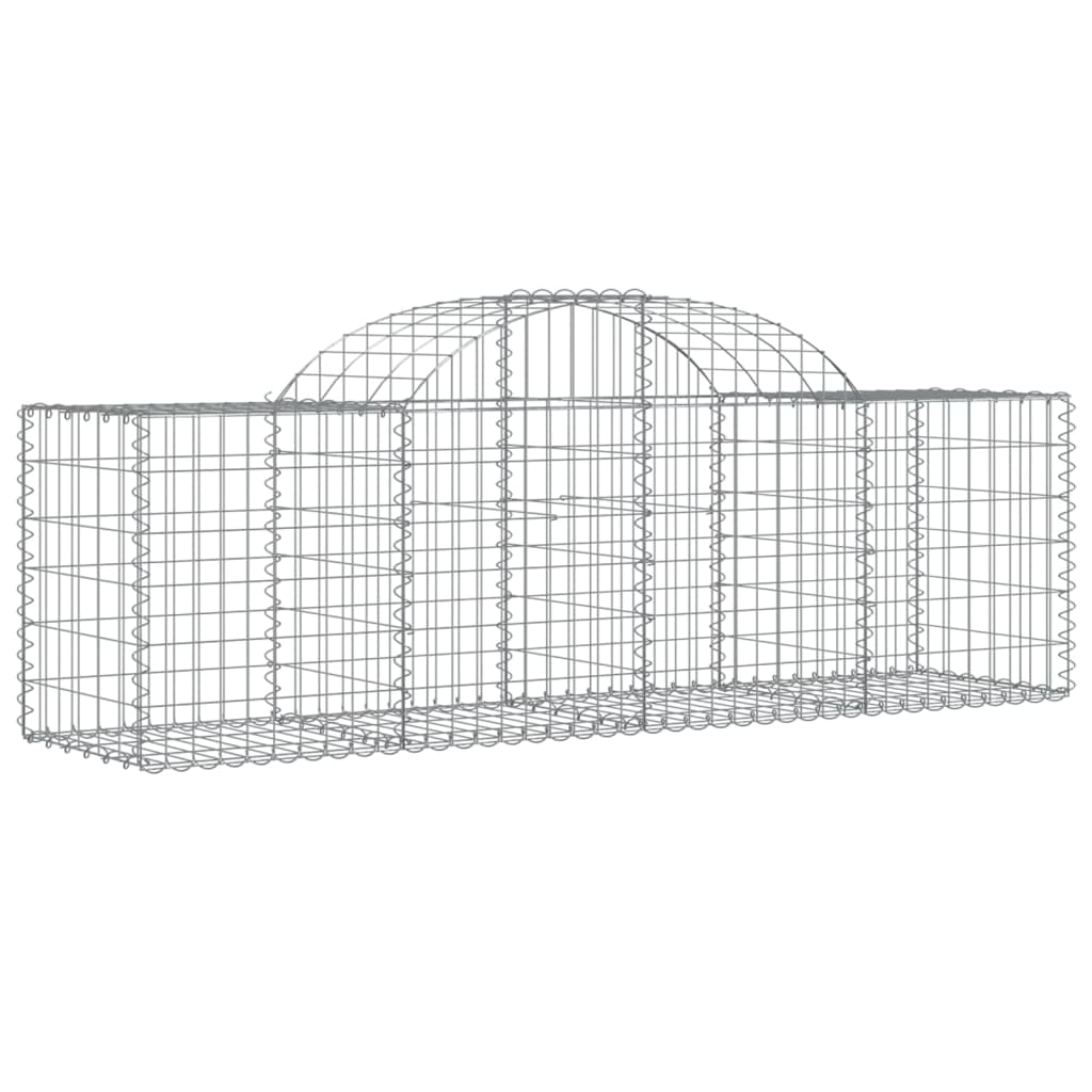 buet gabionkurv 200x50x60/80 cm galvaniseret jern