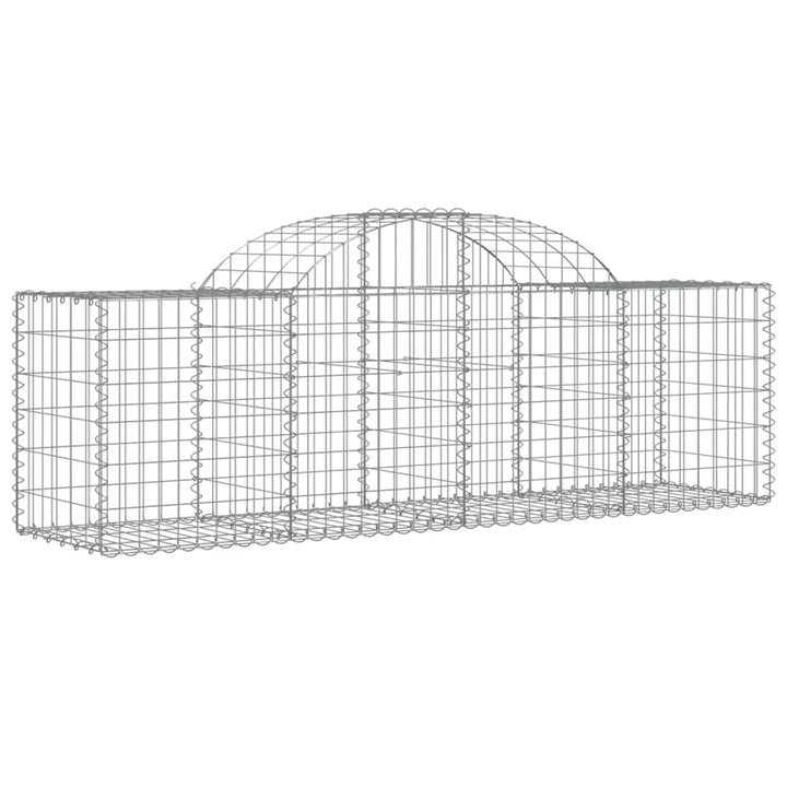 buet gabionkurv 200x50x60/80 cm galvaniseret jern