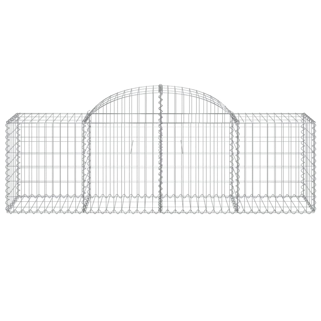buet gabionkurv 200x50x60/80 cm galvaniseret jern