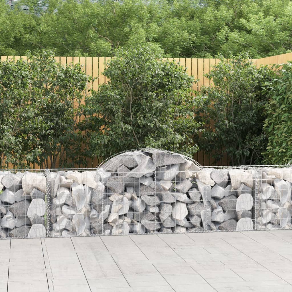 buet gabionkurv 200x50x60/80 cm galvaniseret jern