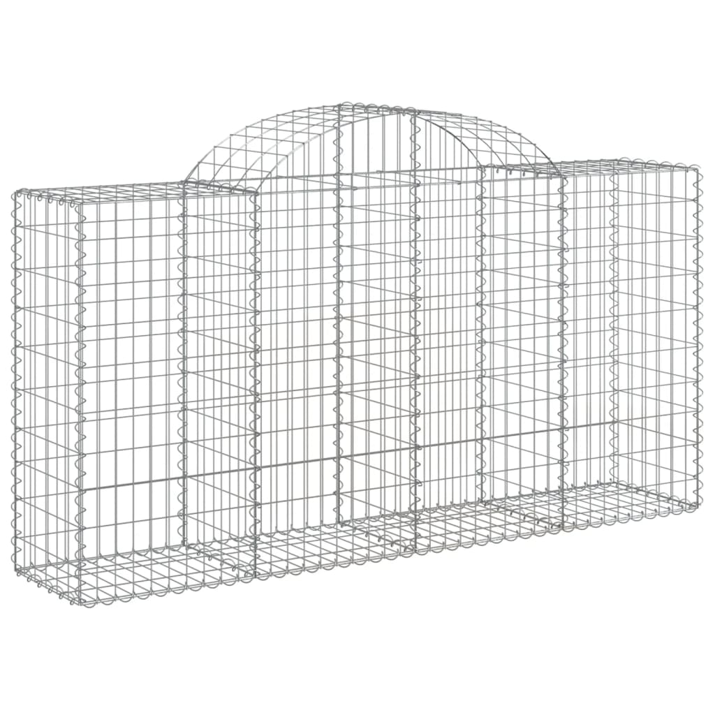 buet gabionkurv 200x50x100/120 cm galvaniseret jern