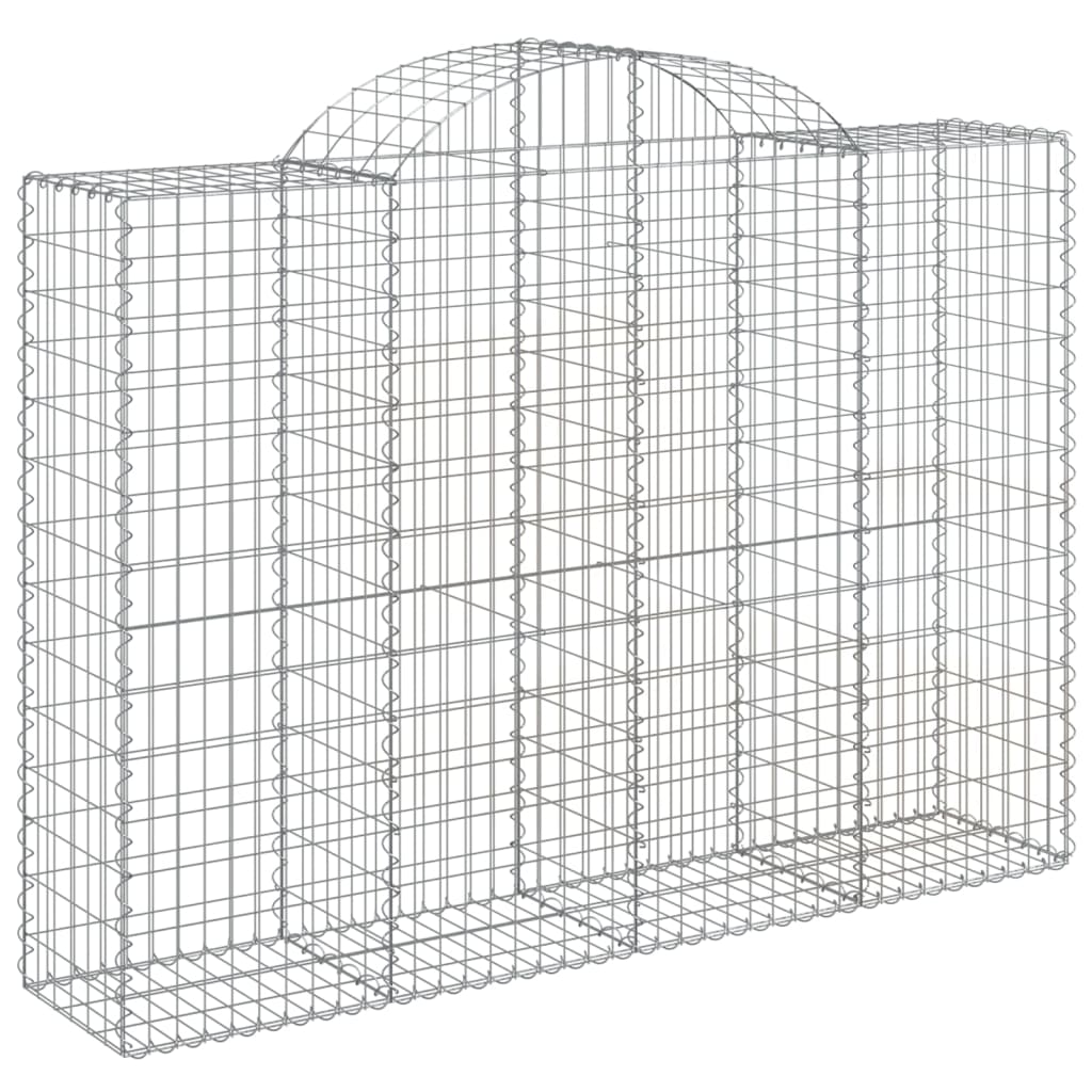 buet gabionkurv 200x50x140/160 cm galvaniseret jern