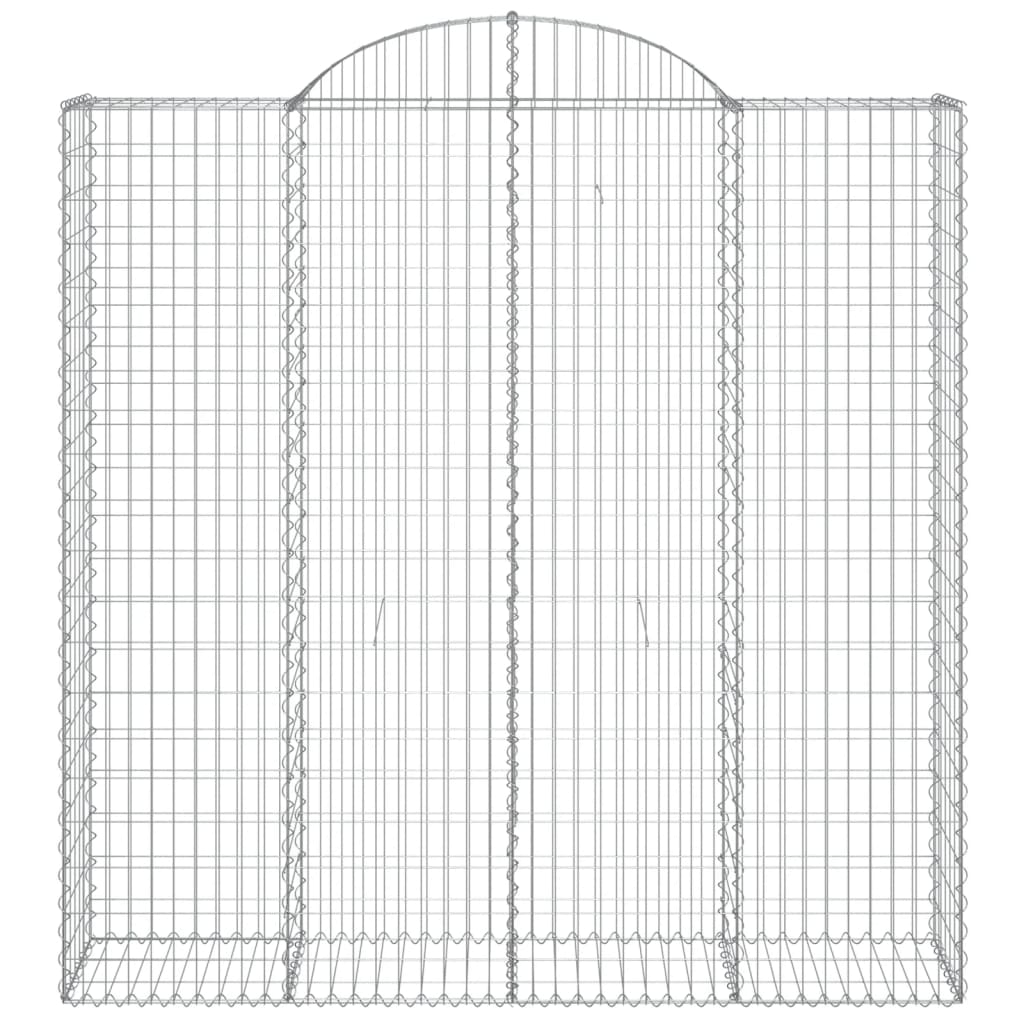 buet gabionkurv 200x50x200/220 cm galvaniseret jern