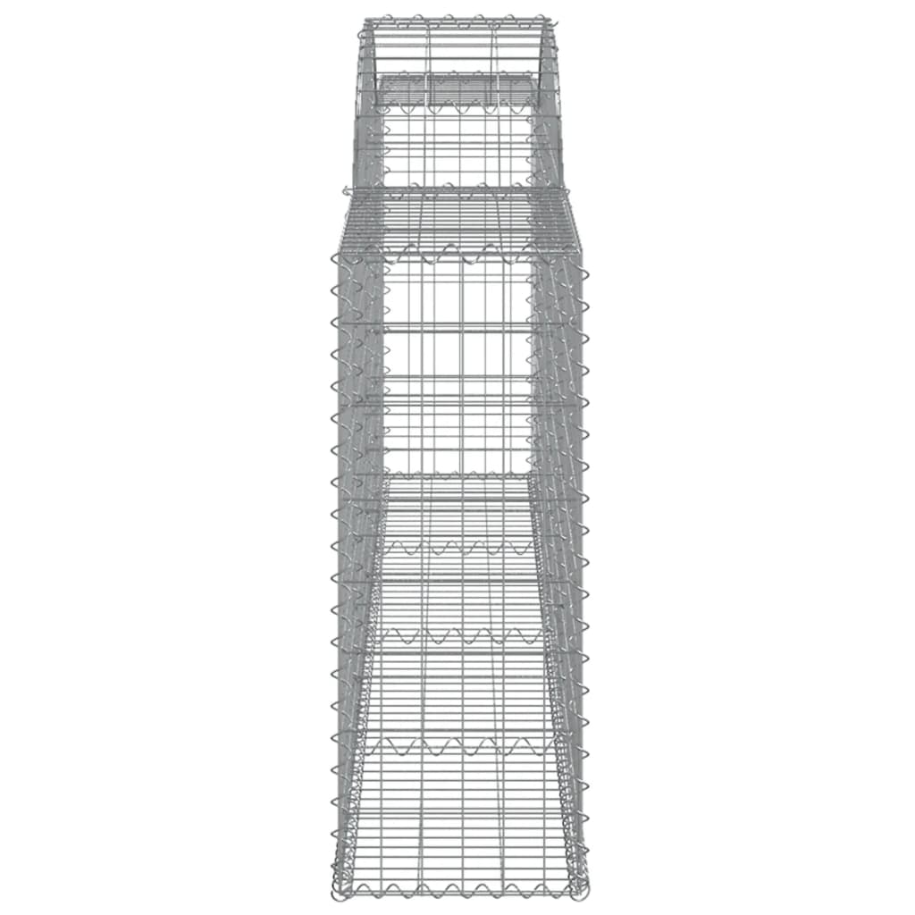 buet gabionkurv 300x30x80/100 cm galvaniseret jern
