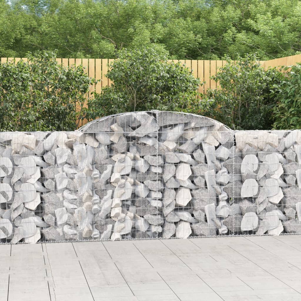 buet gabionkurv 300x30x100/120 cm galvaniseret jern