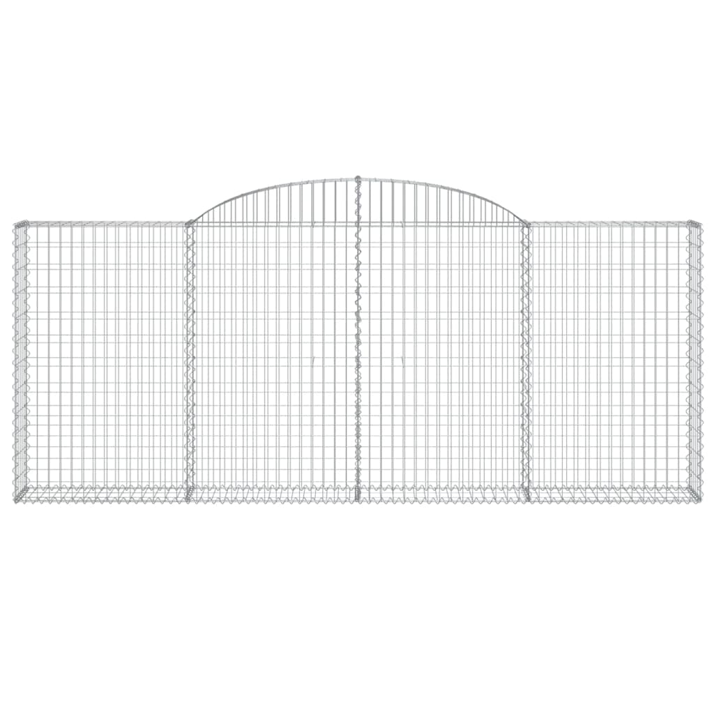 buet gabionkurv 300x30x120/140 cm galvaniseret jern