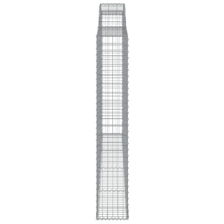 buet gabionkurv 300x30x180/200 cm galvaniseret jern