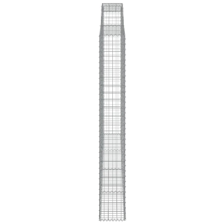 buet gabionkurv 300x30x220/240 cm galvaniseret jern