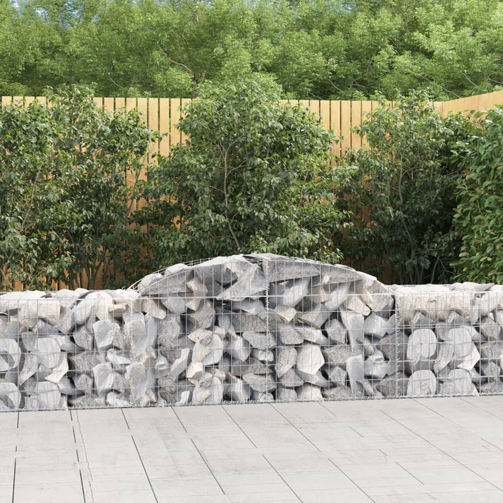 buet gabionkurv 300x50x60/80 cm galvaniseret jern