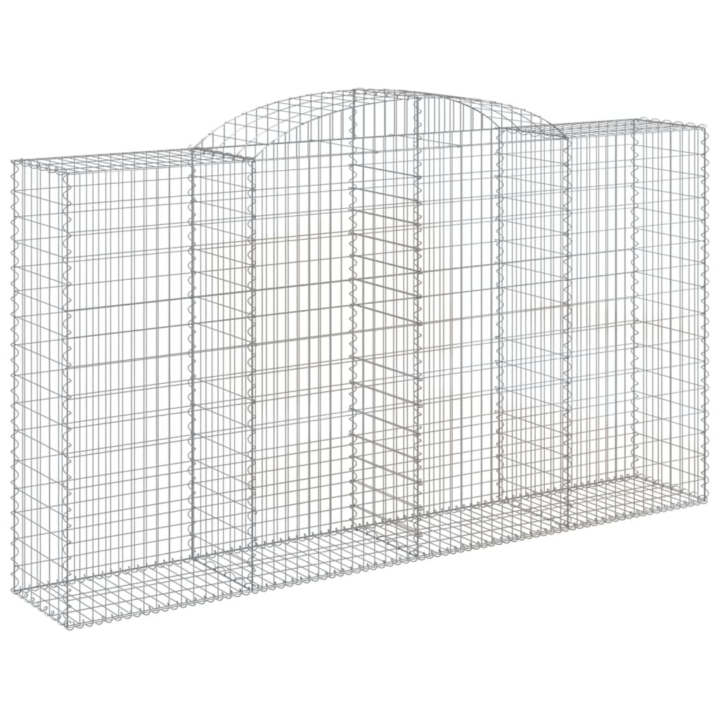 buet gabionkurv 300x50x160/180 cm galvaniseret jern