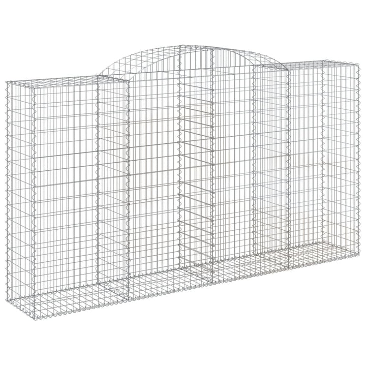 buet gabionkurv 300x50x160/180 cm galvaniseret jern