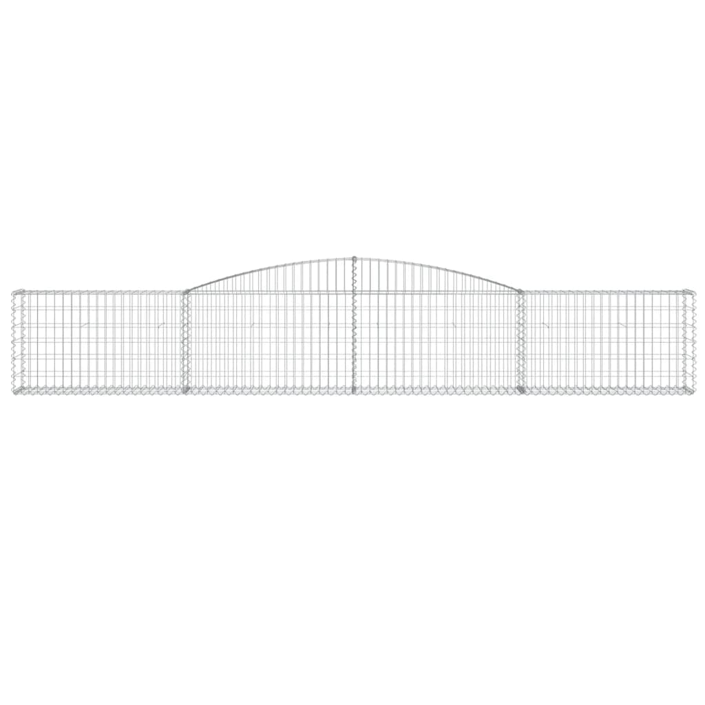 buet gabionkurv 400x30x60/80 cm galvaniseret jern
