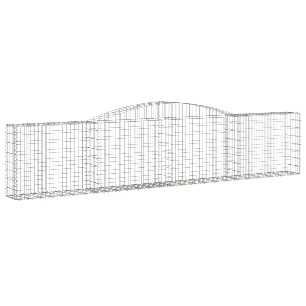 buet gabionkurv 400x30x80/100 cm galvaniseret jern