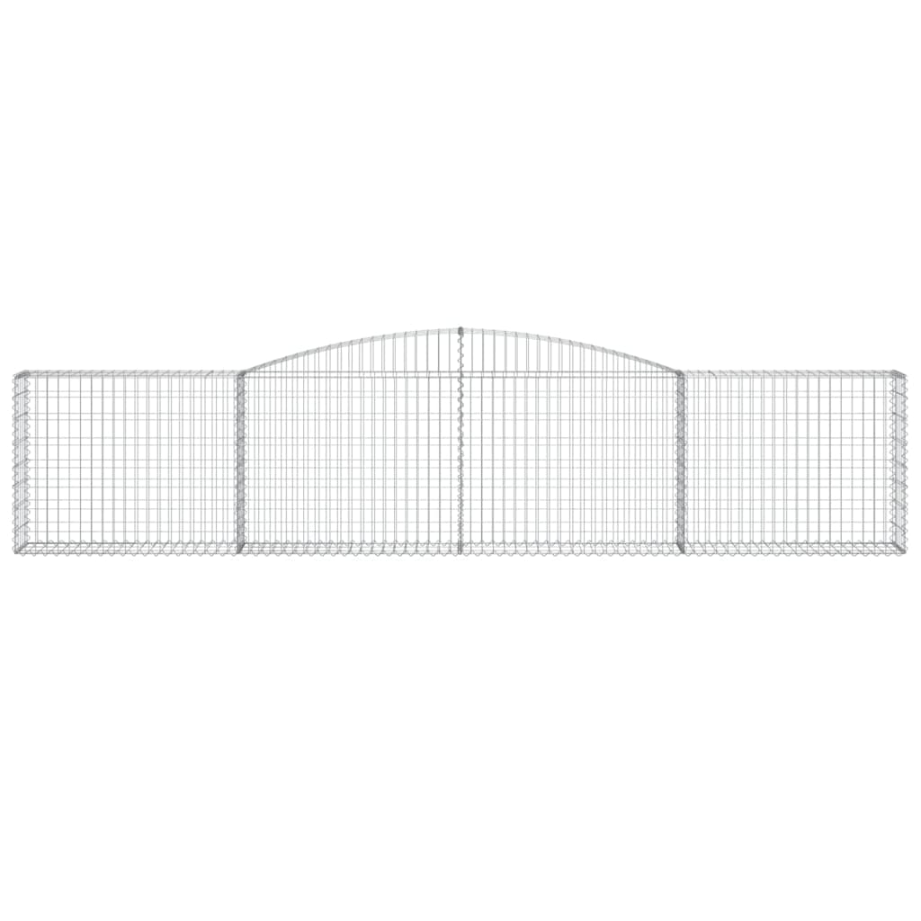 buet gabionkurv 400x30x80/100 cm galvaniseret jern