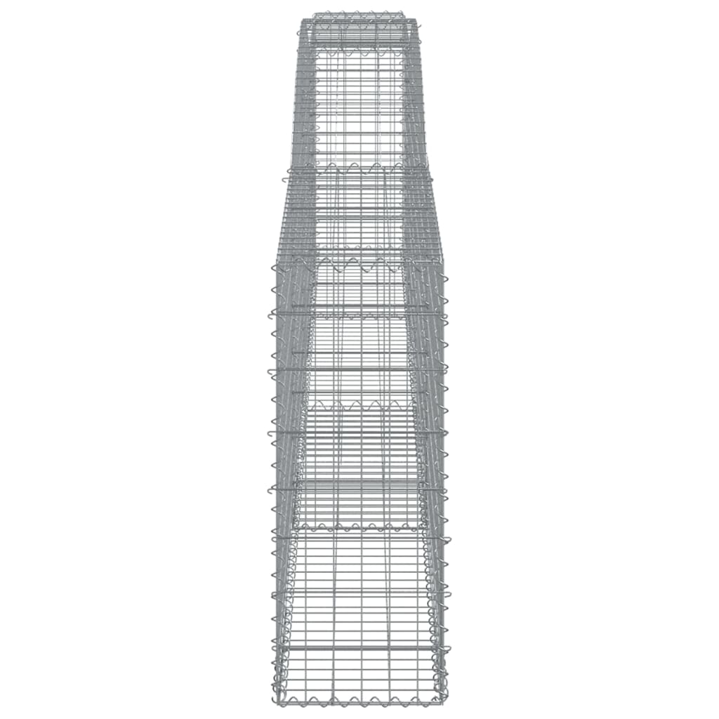 buet gabionkurv 400x30x80/100 cm galvaniseret jern