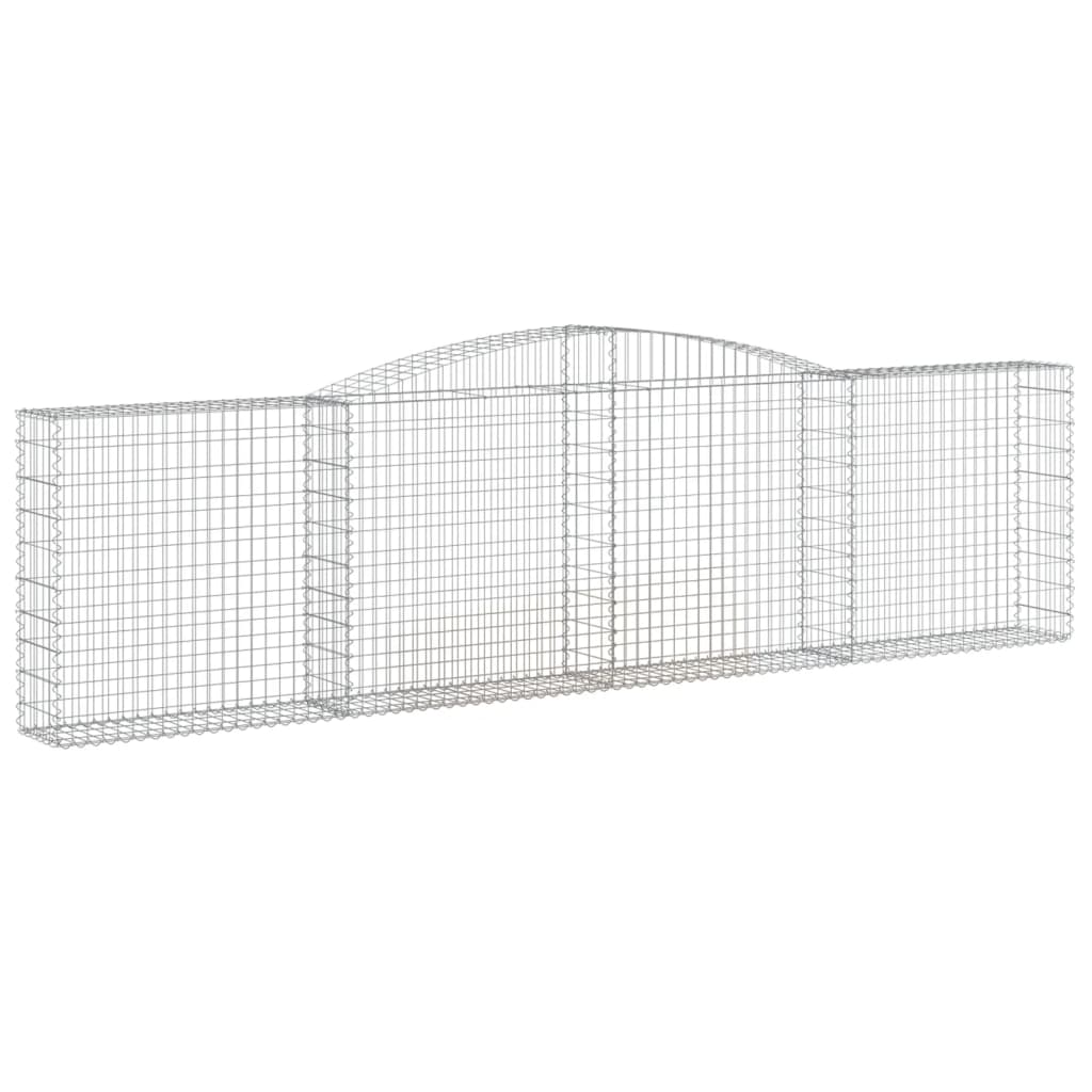 buet gabionkurv 400x30x100/120 cm galvaniseret jern