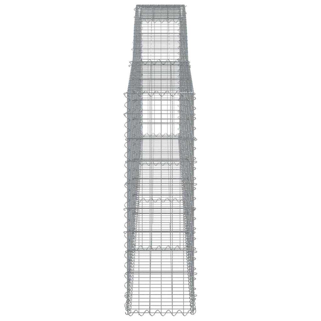 buet gabionkurv 400x30x100/120 cm galvaniseret jern