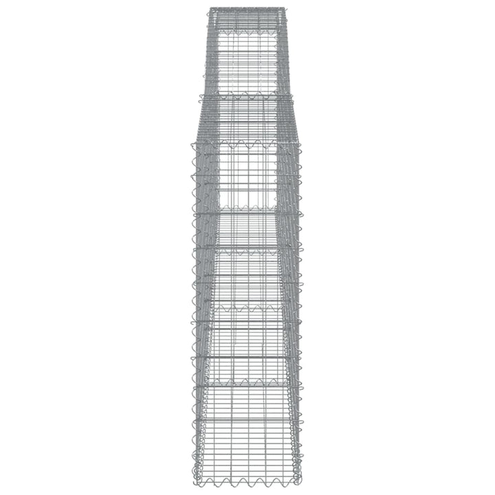 buet gabionkurv 400x30x100/120 cm galvaniseret jern