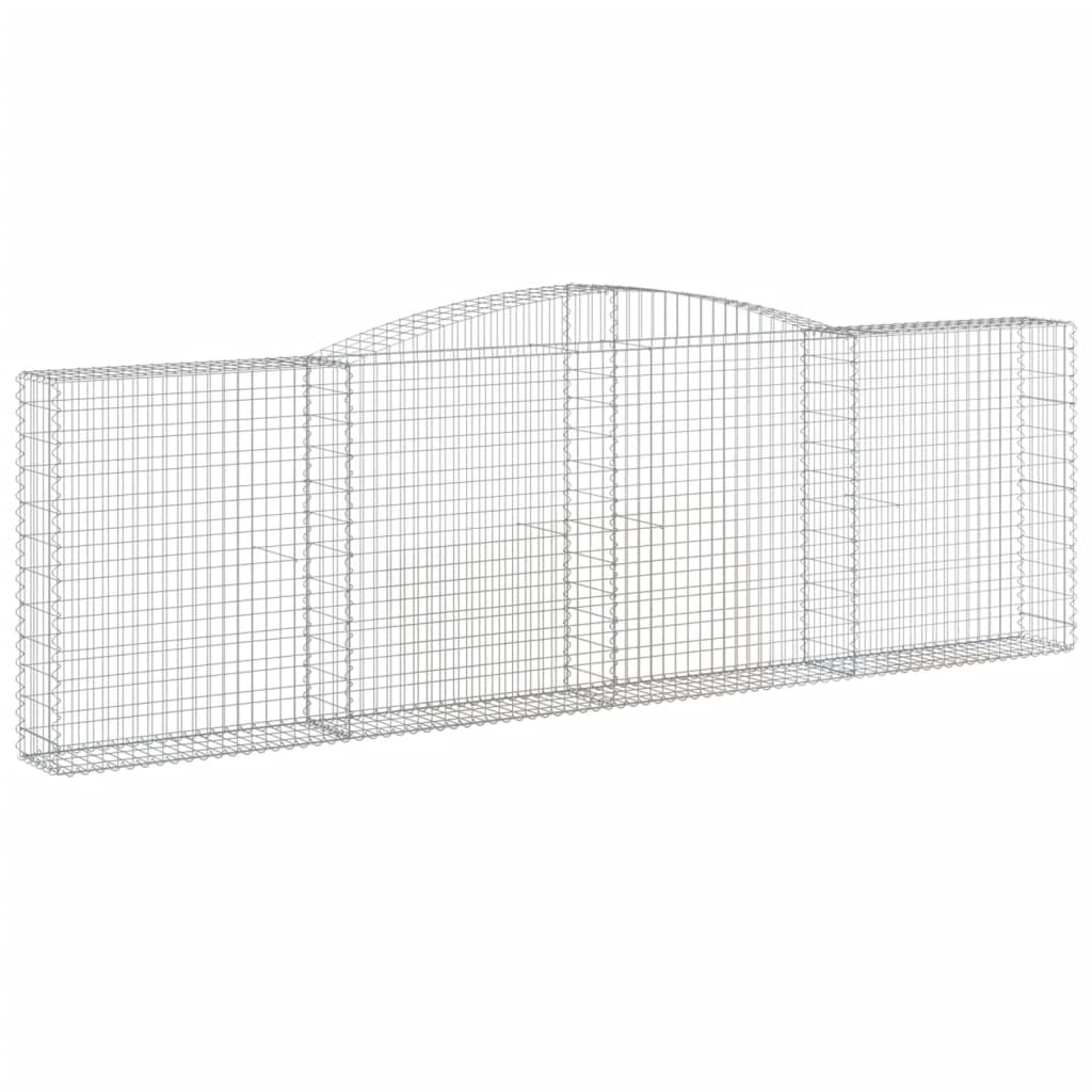 buet gabionkurv 400x30x120/140 cm galvaniseret jern