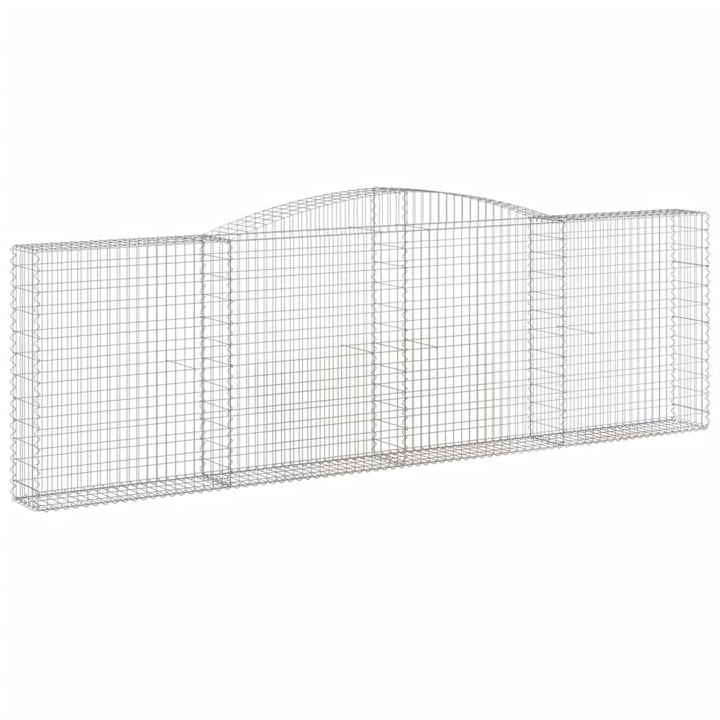 buet gabionkurv 400x30x120/140 cm galvaniseret jern