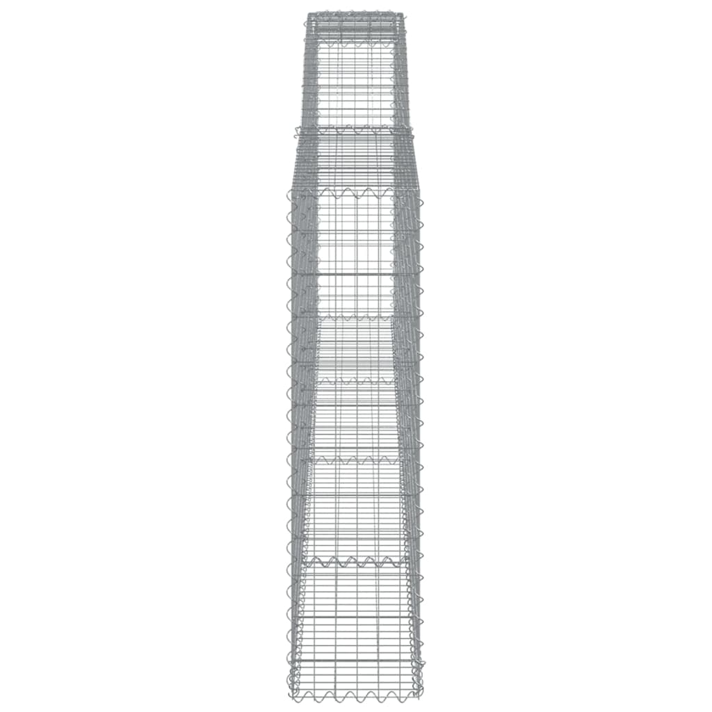 buet gabionkurv 400x30x120/140 cm galvaniseret jern