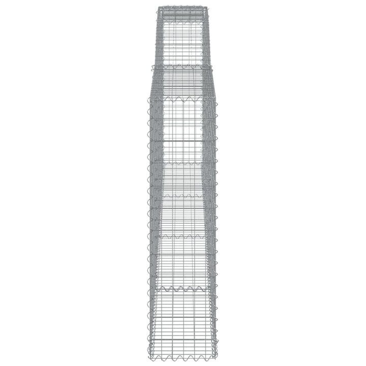 buet gabionkurv 400x30x120/140 cm galvaniseret jern