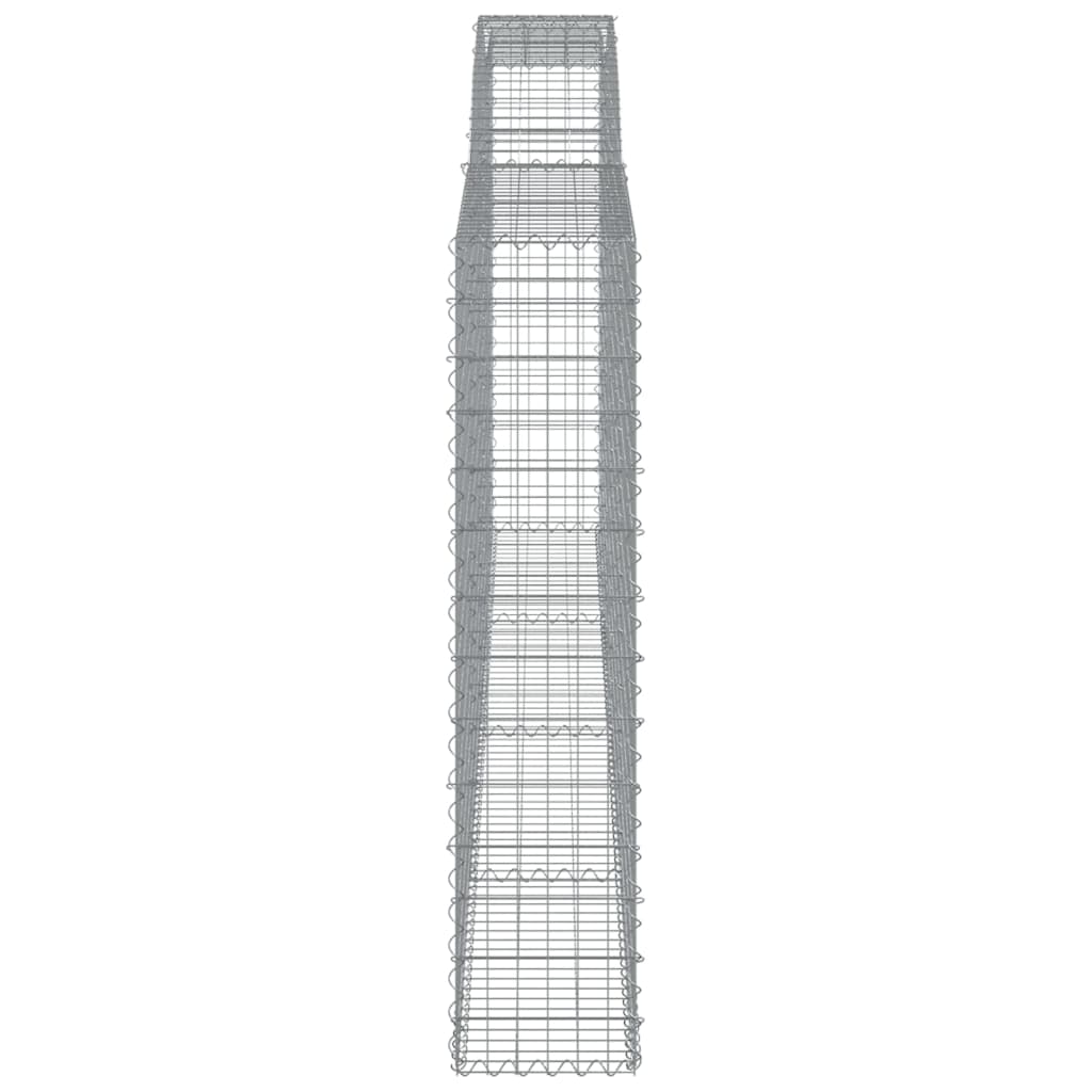 buet gabionkurv 400x30x140/160 cm galvaniseret jern